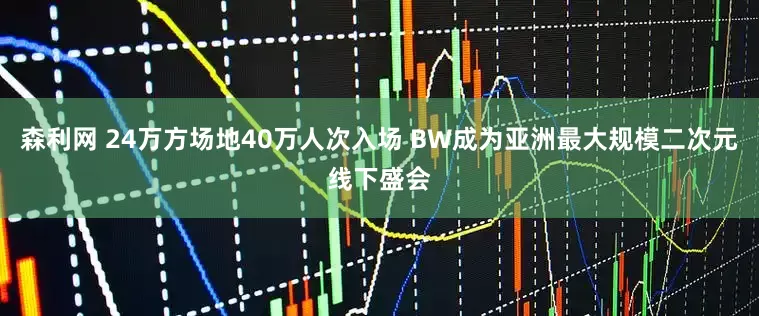 森利网 24万方场地40万人次入场 BW成为亚洲最大规模二次元线下盛会